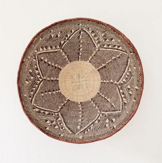 22" Binga Basket – Handmade Zimbabwe Tonga Wall Basket for Boho & Rustic Home Decor