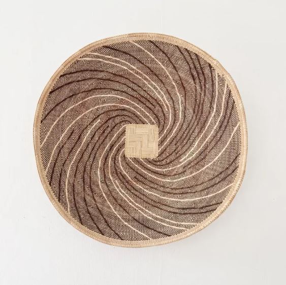 19.5" Hwange Basket – Authentic Zimbabwe Binga Wall Basket, Handmade African Home Decor