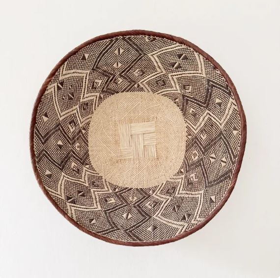 23" Binga Basket – Large Zimbabwe Tonga Wall Basket, Handmade African Home Decor
