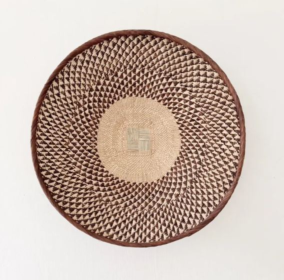 19.5" Binga Basket | Handmade Zimbabwe Tonga Basket | African Woven Wall Decor