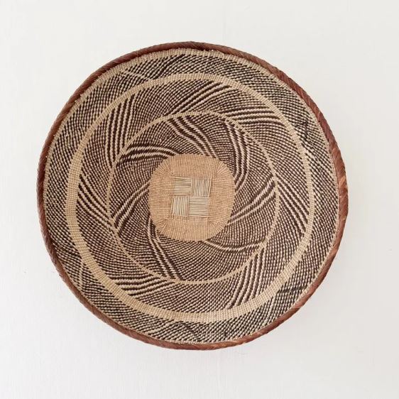 19" Binga Basket | Handmade Zimbabwe Tonga Basket | African Wall Decor