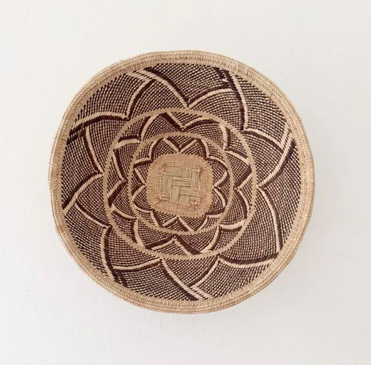 15.5" Hwange Binga Basket | Handmade Zimbabwe Wall Basket | African Woven Decor
