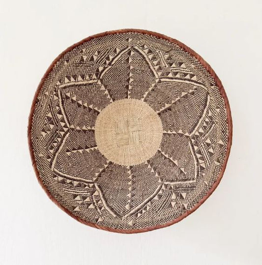 22" Binga Basket – Handmade Zimbabwe Tonga Wall Basket for Boho & Rustic Home Decor