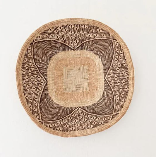 19.5" Hwange Binga Basket | Large Zimbabwe Wall Basket | Handmade African Woven Decor