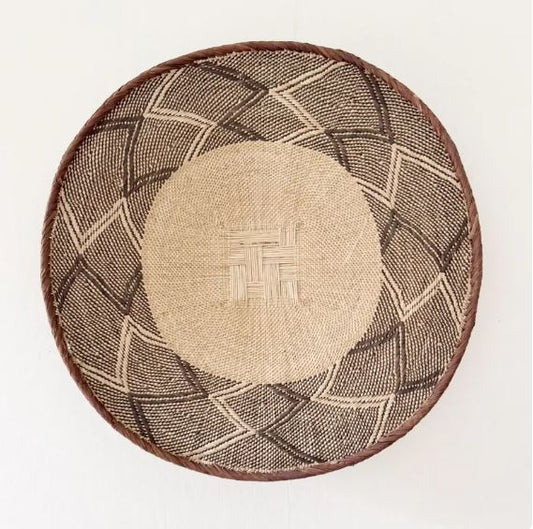 22.5" Binga Basket | Handmade Zimbabwe Tonga Basket | Large African Wall Decor