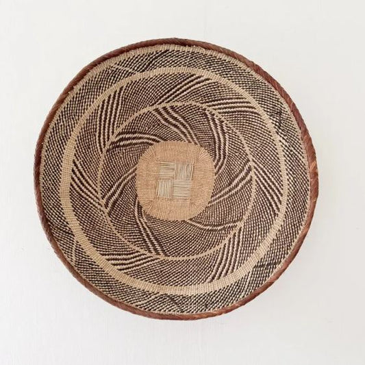 19" Binga Basket | Handmade Zimbabwe Tonga Basket | African Wall Decor