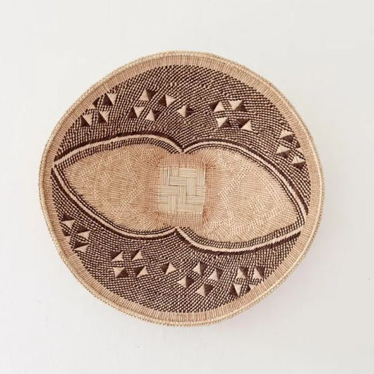 18" Hwange Basket | Handmade Zimbabwe Wall Binga Basket | African Woven Decor
