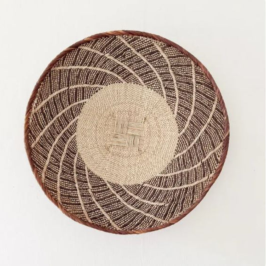 19.5" Binga Basket | Handmade Zimbabwe Tonga Basket | African Wall Decor & Woven Bowl