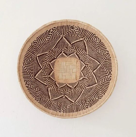 17" Hwange Binga Basket | Handmade Zimbabwe Wall Basket | African Woven Home Decor